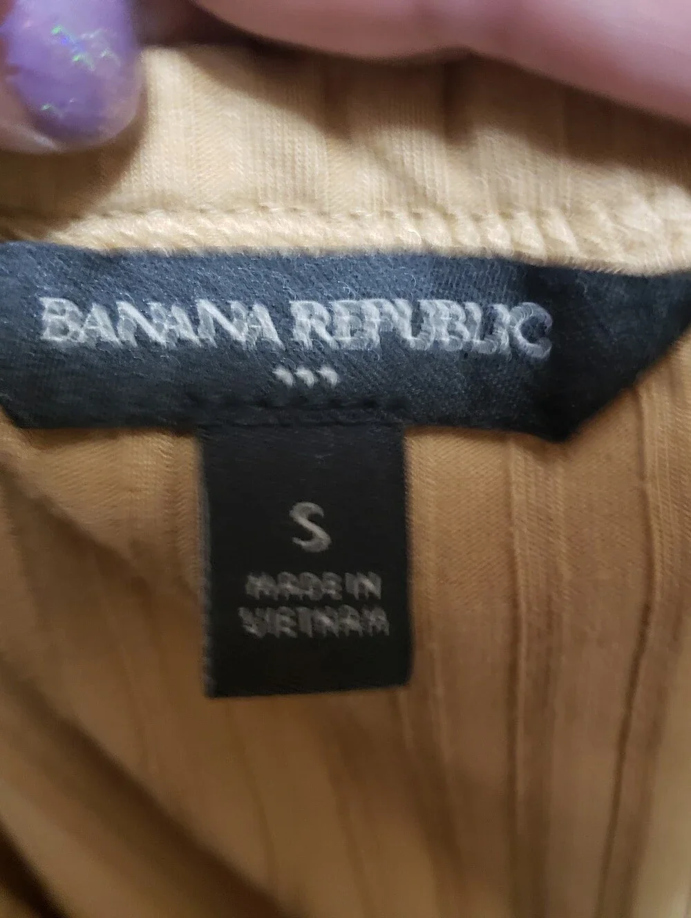 banana republic Rib Knit T-shirt men Small Tan Bloke Business Casual Comfort
